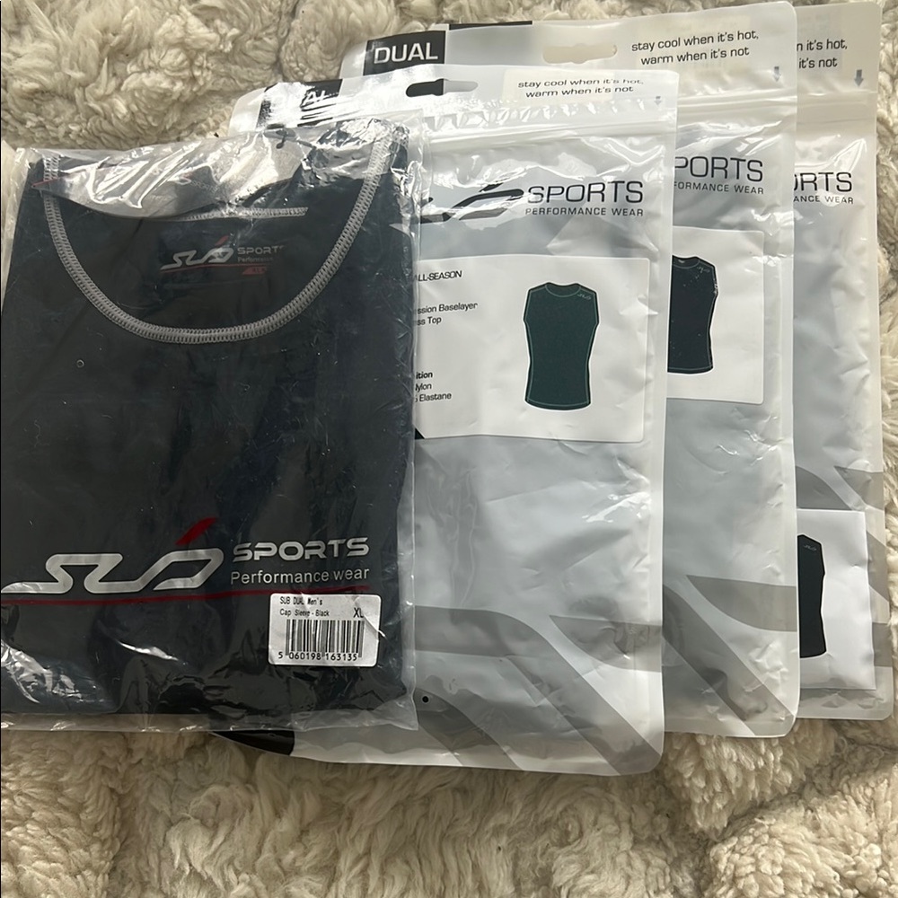 Sub Sports Performance Men's Wear-Size XL 3 black and 1 Navy.